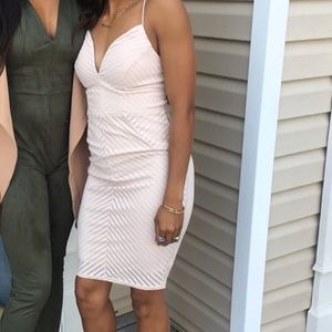 Akira nude spaghetti strap dress